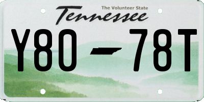TN license plate Y8078T