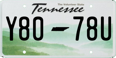 TN license plate Y8078U