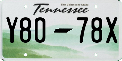TN license plate Y8078X