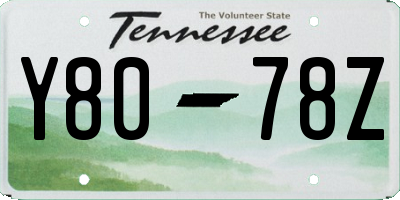 TN license plate Y8078Z