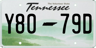 TN license plate Y8079D