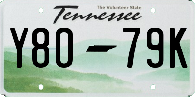 TN license plate Y8079K