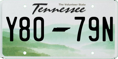 TN license plate Y8079N