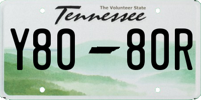 TN license plate Y8080R