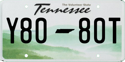 TN license plate Y8080T