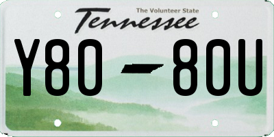 TN license plate Y8080U
