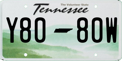 TN license plate Y8080W