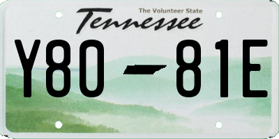 TN license plate Y8081E
