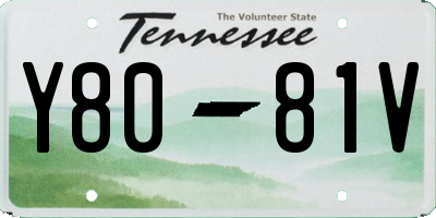 TN license plate Y8081V