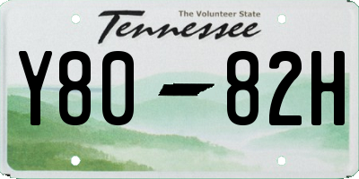 TN license plate Y8082H