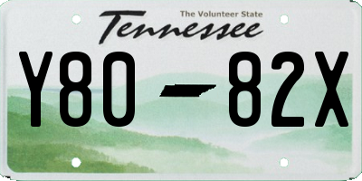 TN license plate Y8082X