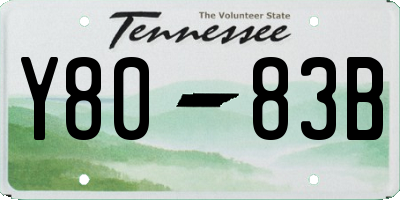 TN license plate Y8083B