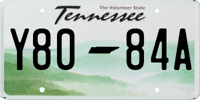 TN license plate Y8084A