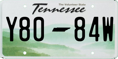 TN license plate Y8084W