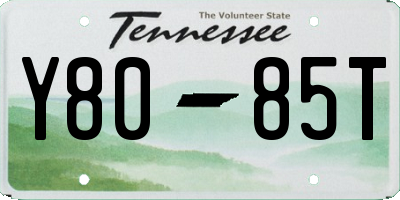 TN license plate Y8085T