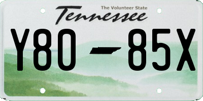 TN license plate Y8085X