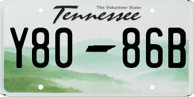 TN license plate Y8086B