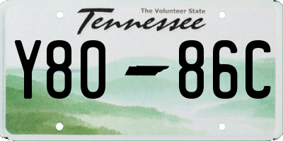 TN license plate Y8086C