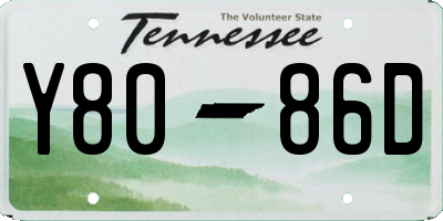 TN license plate Y8086D