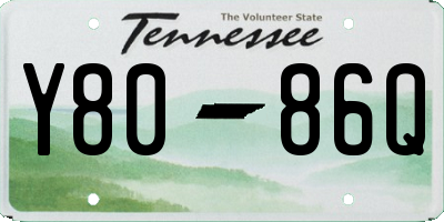 TN license plate Y8086Q