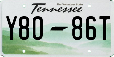 TN license plate Y8086T