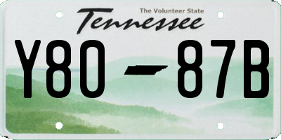 TN license plate Y8087B