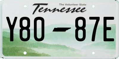 TN license plate Y8087E