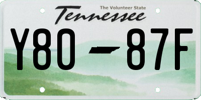 TN license plate Y8087F