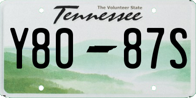 TN license plate Y8087S