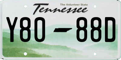 TN license plate Y8088D
