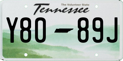TN license plate Y8089J