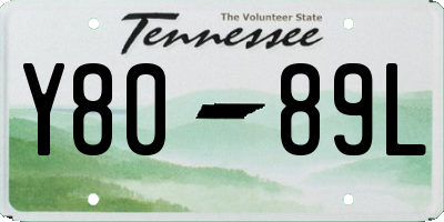 TN license plate Y8089L
