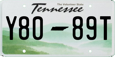 TN license plate Y8089T