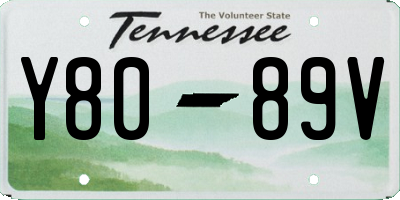 TN license plate Y8089V