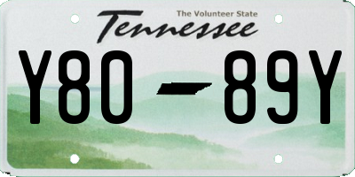 TN license plate Y8089Y