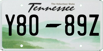 TN license plate Y8089Z