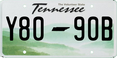 TN license plate Y8090B