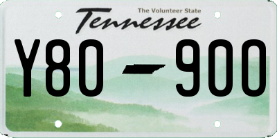 TN license plate Y8090O