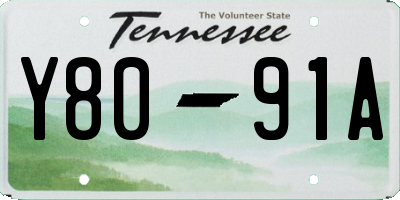 TN license plate Y8091A