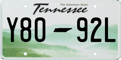 TN license plate Y8092L
