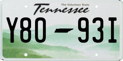 TN license plate Y8093I