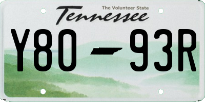 TN license plate Y8093R