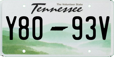 TN license plate Y8093V