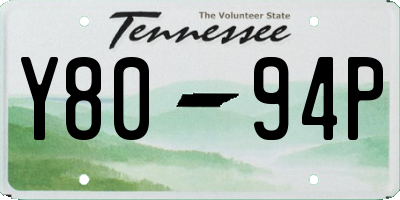 TN license plate Y8094P