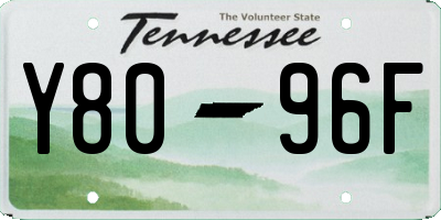 TN license plate Y8096F