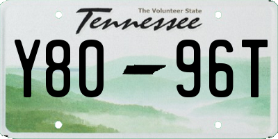 TN license plate Y8096T