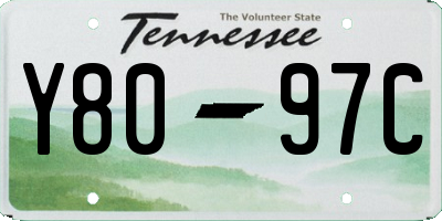 TN license plate Y8097C