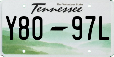 TN license plate Y8097L