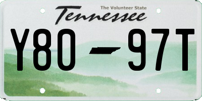 TN license plate Y8097T