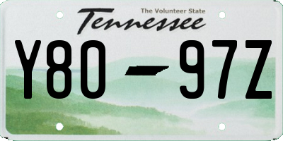 TN license plate Y8097Z